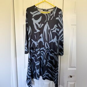 94. Papa Tunic Dress XL Two Tone Blue NWT